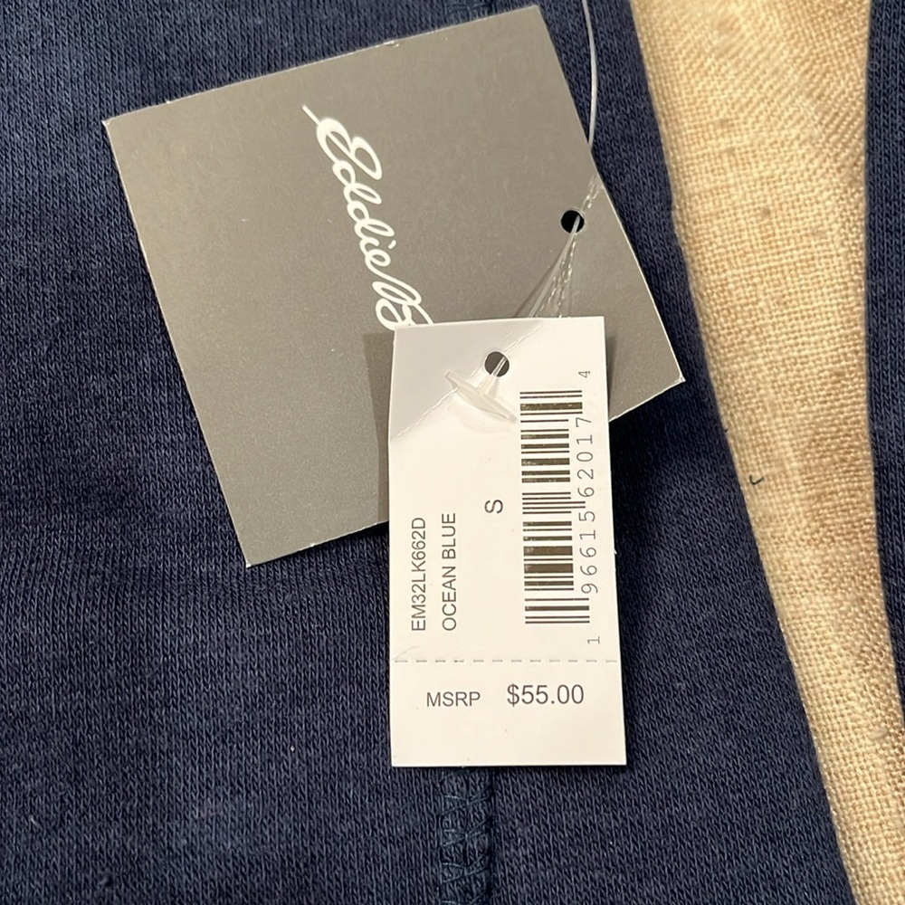 Eddie Bauer Men's Ocean Blue 1/4 Zip Pullover/NWT/S - Picture 7 of 11
